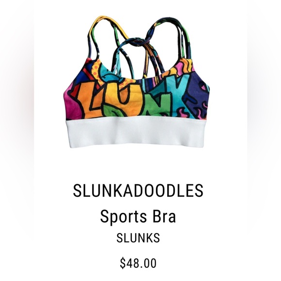 SLUNKS Slunkadoodles Sports Bra Size XL - Picture 3 of 3